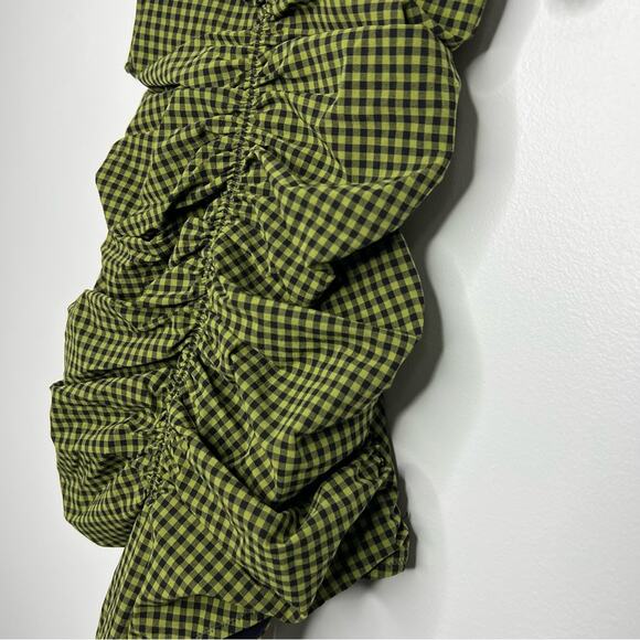 NWT PALE SWIMWEAR Hortense Pistachio Ruched V Neck One Piece Swimsuit Medium - Picture 5 of 8